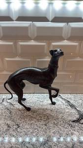 lot 123 image: 12 Inch Metal Greyhound Dog Sculpture