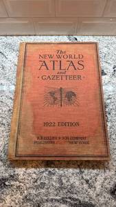 lot 131 image: 1922 The New World Atlas and Gazetteer P.F. Collier & Son Company