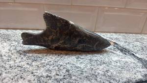 lot 187 image: Carved Stone Animal Sculpture Signed 7.5 Inch