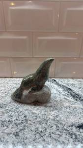 lot 193 image: Stone Carved Seal Sculpture 4.5 in x 4.5 in