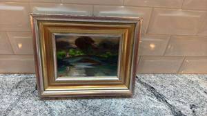 lot 204 image: Framed Original Painting Signed by Artist, 10.5 x 8.5 Inches