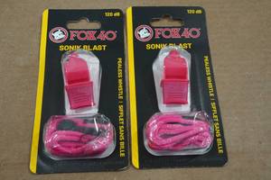 lot 61 image: 2 Fox 40 Sonic Blast Whistles