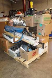 lot 177 image: Large Assortment - Books, Mirrors, Printers, Golf Clubs, Electronics