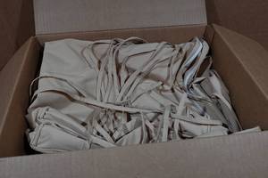 lot 124 image: Outdoor Cushion Covers - 6 23x23x3 - 8 15x24x2 - Cream