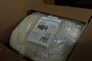 lot 129 image: Set of Four Indoor Chair Cushions with Non-Slip Backing - Cream