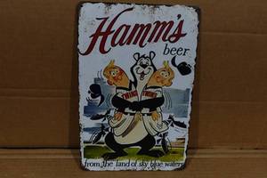lot 139 image: Novelty Metal Sign - Hamms Beer