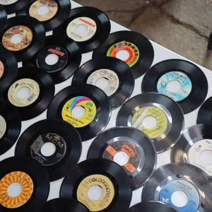 lot 13 image: Vintage Lot of 45 RPM records - almost 50 total  Includes Neil Diamond