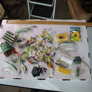 lot 16 image: Large Lot of Fishing Lures  Supplies