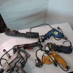 lot 71 image: Vintage Lot of Several Corded Drills