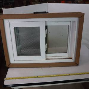 lot 109 image: Omega Window (Display Model) double hung and stout approx 30 tall.