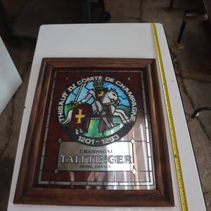 lot 123 image: Vintage Large Taittinger Mirrored Sign
