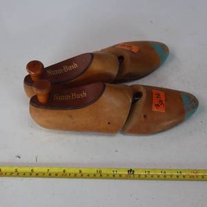 lot 126 image: Vintage Nunn-Bush shoe stretchers made of wood