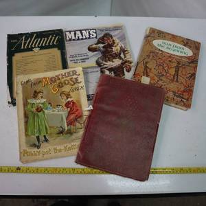 lot 190 image: VERY Interesting Vintage Magazines and Books - Mother Goose and Mans magazine and the Atlantic