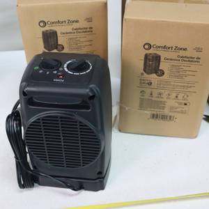 lot 214 image: NIB 4 Units   Comfort Zone Ceramic Heaters