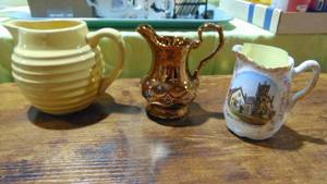 lot 20 image: 3 Vintage Pitchers, some Asis