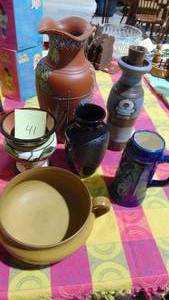 lot 41 image: 6 Pcs of Assorted Pottery, 2 Signed Pcs