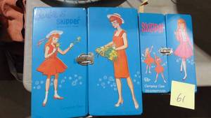lot 61 image: 2- Vintage Barbie and Skipper and Skipper Dollcase