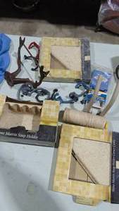 lot 66 image: Assorted Hooks, Stone Soap Dish Corner Shelfs