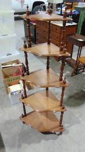 lot 72 image: Vintage Walnut Corner Shelf (51 x 17)