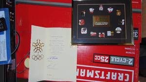 lot 52E image: XV Olympic Winter Games 1988 Calgary Pin Set with Paperwork