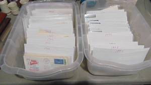 lot 52D image: 2- Containers of First Day Issue Stamp Envelopes
