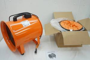 lot 1 image: Axial Portable Ventilation Fan & 10 Meter Flexible Duct