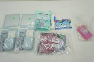 lot 176 image: Neck Gaiters, Antibacterial Hand Wipes, Magnetic Shower Caddies, DIY Nail Package