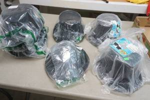 lot 304 image: Black Felt & Plastic Top Hats