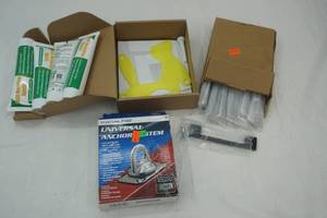 lot 360 image: Hardware Lot Wall Mending Kit, Box of Handles, Universal Anchor System