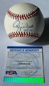 lot 14 image: Ozzie Smith Signed and Inscribed HOF 02 Baseball With PSA COA Rawlings OMLB Selig Ball With Case