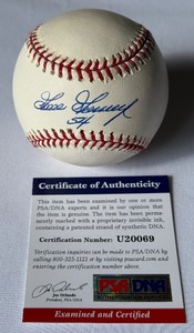 lot 35 image: Goose Gossage Signed and Inscribed 54 Baseball With PSADNA COA OMLB Selig Ball With Case