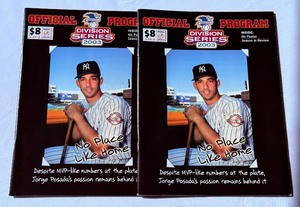 lot 68 image: (2) New York Yankees 2003 AL Division Series Official Programs - Baseball