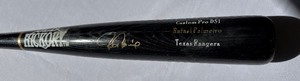 lot 11 image: Rafael Palmeiro Signed and Game Used Baseball Bat with COA - Old Hickory Custom Pro DS1 Bat, Heavily Used
