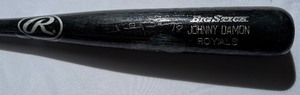 lot 23 image: Johnny Damon Signed and Heavily Game Used Ralings Big Stick Baseball Bat