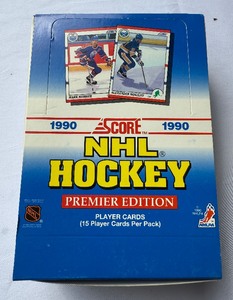lot 110 image: 1990 Score NHL Hockey 36 Pack Card Box