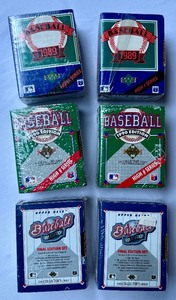 lot 113 image: (6) Upper Deck Baseball High # Series Sets 1989-1991