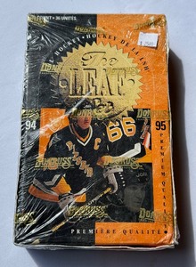 lot 48 image: 1994-95 Leaf NHL Hockey Card 36 Pack Sealed Box