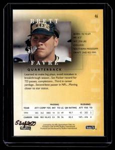 Brett Favre Auto Limited Edition Numbered /2150 1995 SkyBox #46 536/2150 Green Bay Packers Signed Football Card