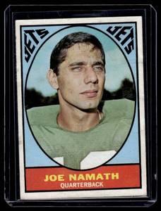 lot 12A image: Joe Namath 1967 Topps 3rd Year #98 Vintage Football Card
