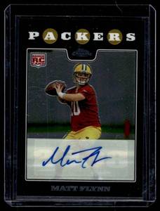 lot 47A image: Matt Flynn Auto RC 2008 Topps Chrome #TC177 Signed Green Bay Packers Football Card
