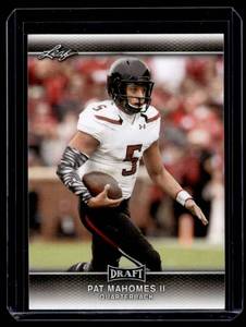 lot 24A image: Patrick Mahomes RC 2017 Lef Draft #56 Rookie Football Card