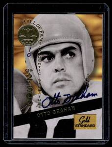 lot 31A image: Otto Graham Auto Limited Edition 2,500 1994 Signature Rookies Gold Standard Hall of Famr #HOF9 Numbered 102,500 Signed Green Bay Packers Football Card
