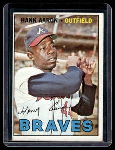 lot 6A image: Hank Aaron 1967 Topps #250 Vintage Baseball Card