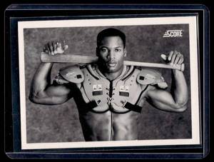 lot 42A image: Bo Jackson Iconic Bo Knows Shoulder Pads 1990 Score #697 Baseball Card