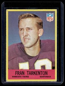 lot 26A image: Fran Tarkenton 1967 Philladelphia #106 Vintage Minnesota Vikings Football Card