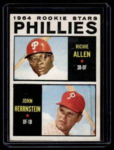 lot 14A image: Richie Dick Allen RC (Hall of Famer) 1964 Topps #243 Phillies Rookie Stars Baseball Card