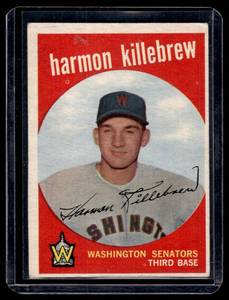 lot 19A image: Harmon Killebrew 1959 Topps #515 High Number Vintage Minnesota Twins Hall of Famer Baseball Card