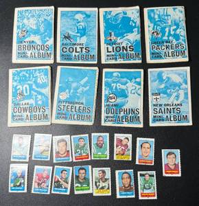 lot 126B image: 1969 Topps 4 in 1 (8) Stamp Books and 15 Individual Stamps - Vintage Footballl Cards