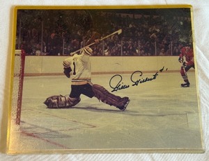 lot 159B image: Gilles Gilbert Signed 8x10 Photo with COA Vintage Hockey