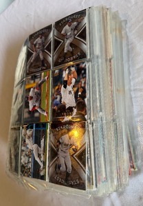 lot 96B image: Large Lot of Baseball Cards 1980s-2000s in Binder Sheets - Not Picked Through, Includes Stars Puckett, Griffey Jr. and More